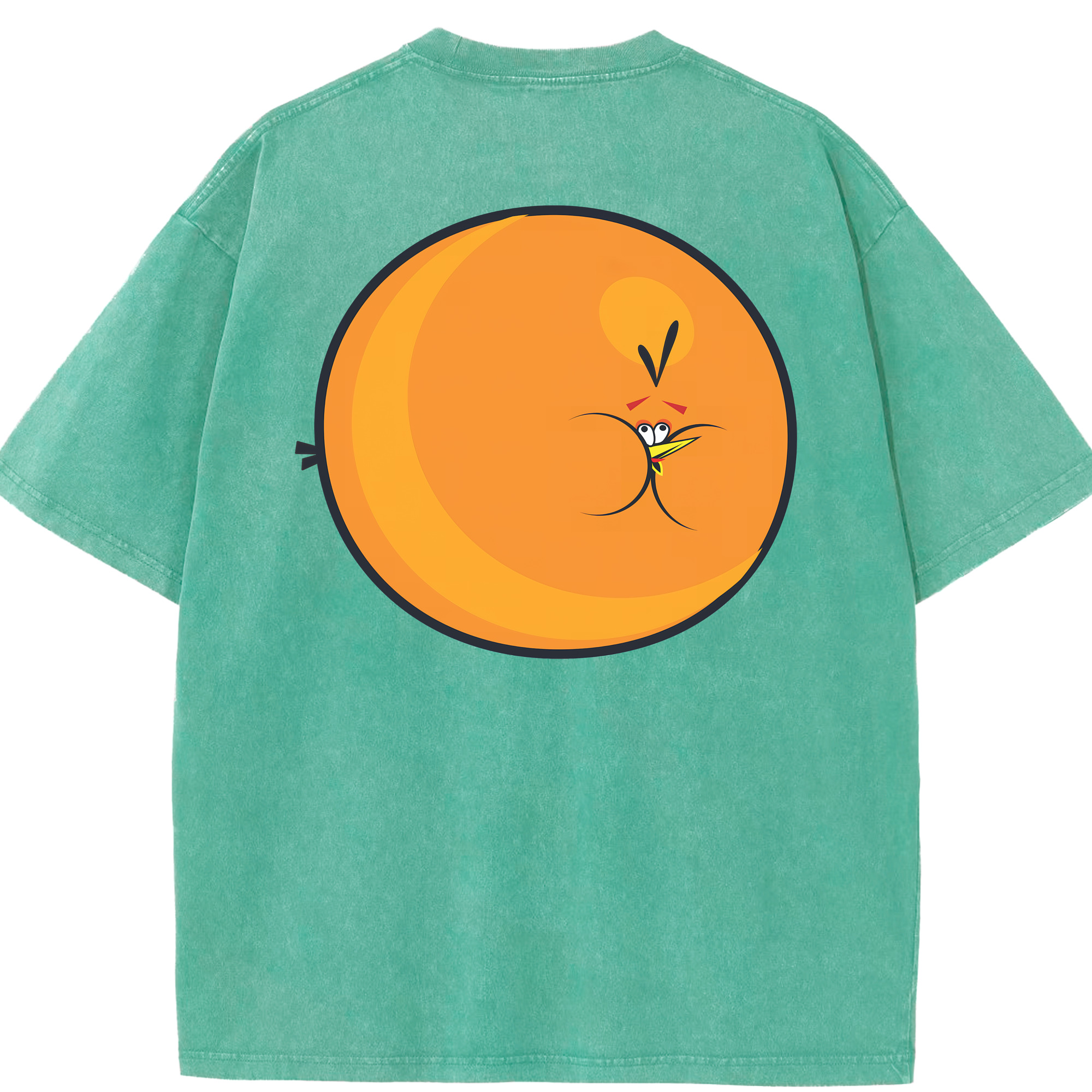 （画像用） Angry Birds アングリーバード 綿100% ヴィンテージ風 半袖Tシャツ（背面プリント）